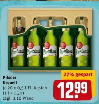 REWE City Pilsner Urquell 20 x 0,5 L Angebot