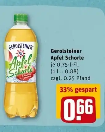 REWE City Gerolsteiner Apfel Schorle 0,75L Angebot