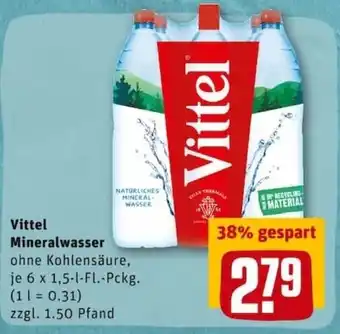 REWE City Vittel Mineralwasser 6 x 1.5 L Angebot