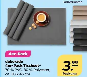 NETTO Dekorado 4er Pack Tischset Angebot