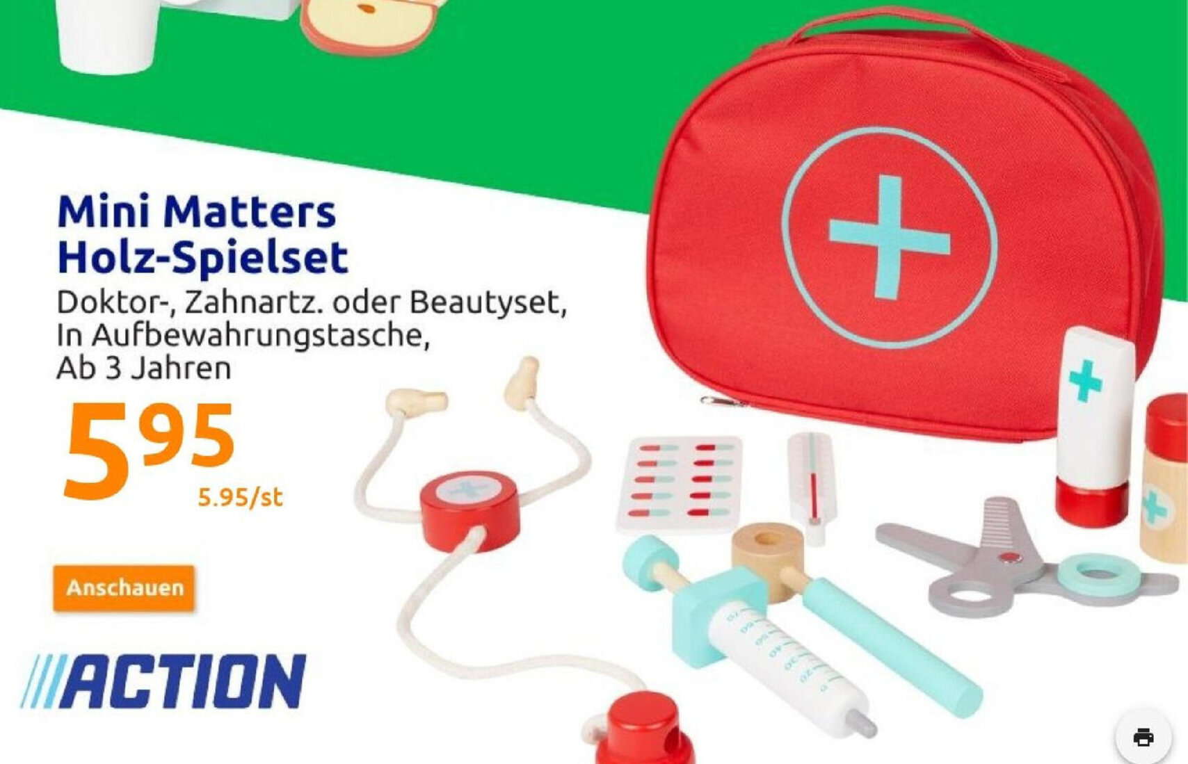 Mini Matters Toys HolzSpielset Angebot bei Action