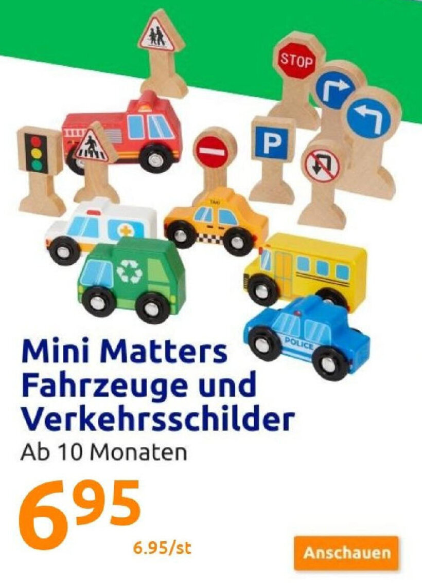 Mini Matters Toys Fahrzeuge u. Verkehrsschilder Angebot bei Action
