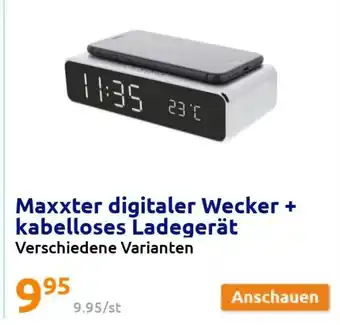 Action Maxxter Digitaler Wecker + kabelloses Ladegerat Angebot