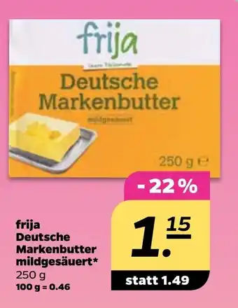 NETTO Frija Deutsche Markenbutter mildgesäuert 250g Angebot