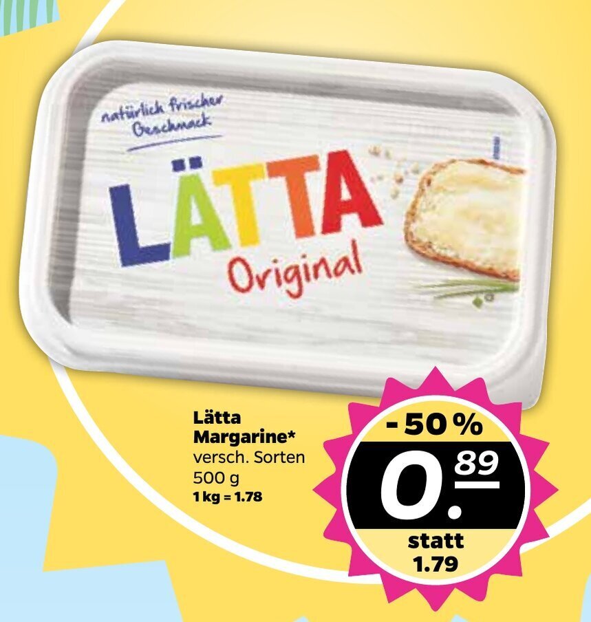 Lätta Margarine 500 g Angebot bei NETTO