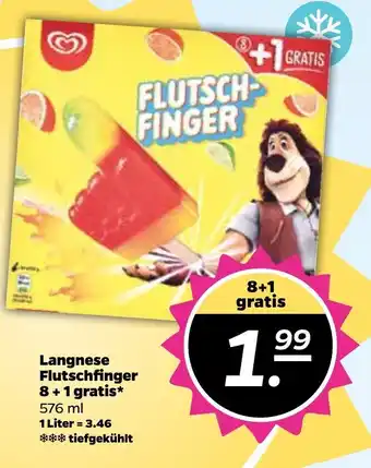 NETTO Langnese Flutschfinger 8+1 gratis 576ml Angebot