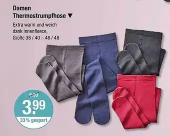 V Markt Damen thermostrumpfhose Angebot