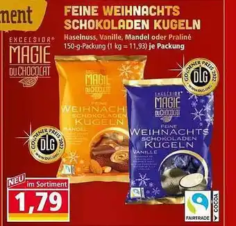 Norma Magie du chocolat feine weihnachts schokoladen kugeln Angebot