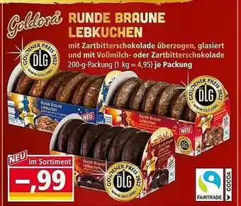 Norma Goldord runde braune lebkuchen Angebot