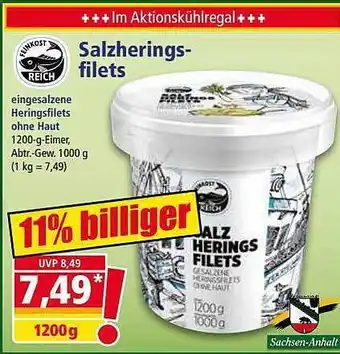 Norma Reich salzheringsfilets Angebot