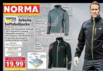 Norma Toptex arbeits-softshelljacke Angebot