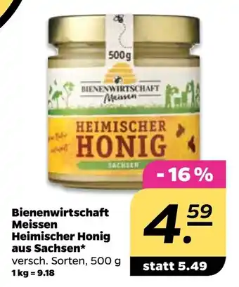 NETTO Bienenwirtschaft Meissen Heimischer Honig aus Sachsen 500g Angebot