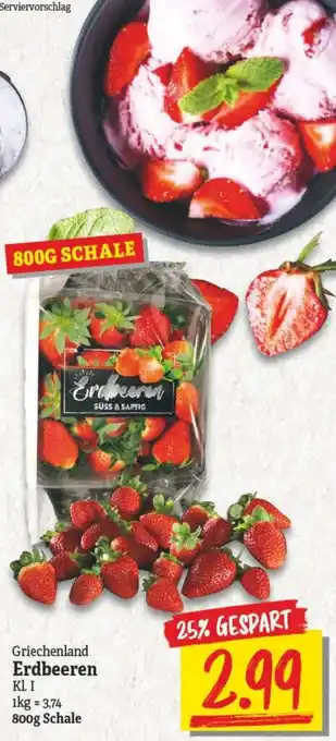 NP Discount Griechenland Erdbeeren 800g Schale Angebot