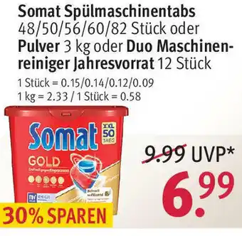 Rossmann Somat Spülmaschinentabs, Pulver oder Duo Maschinenreiniger Angebot