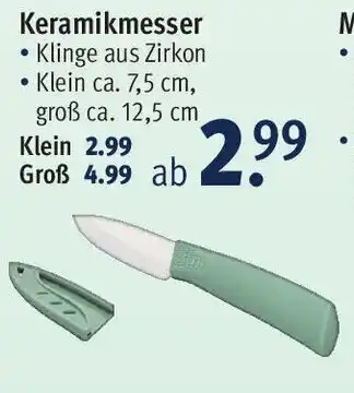 Rossmann Keramikmesser Angebot