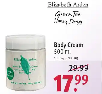 Rossmann Elizabeth Arden Green Tea Honey Drops Body Cream 500ml Angebot