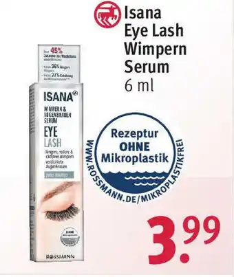 Rossmann Isana Eye Lash Wimpern Serum 6ml Angebot