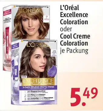 Rossmann L'Oréal Excellence Coloration  oder Cool Creme Coloration Angebot