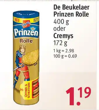 Rossmann De Beukelaer Prinzen Rolle 400g oder Cremys 172g Angebot