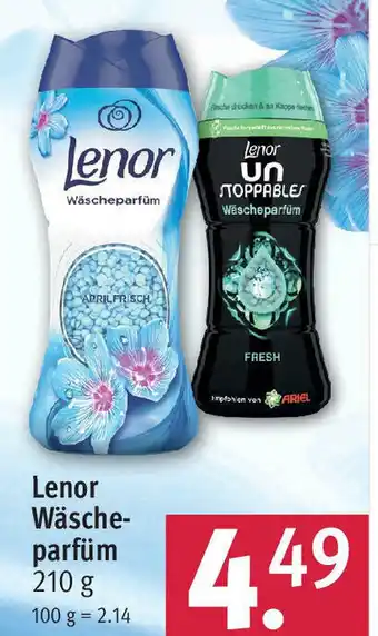 Rossmann Lenor Wäscheparfüm 210g Angebot