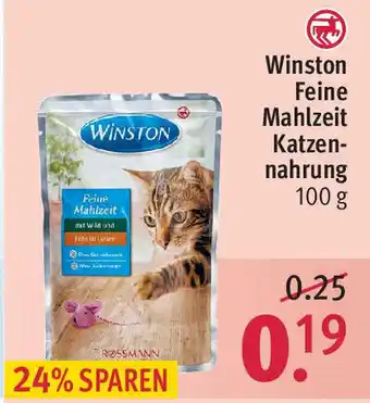 Rossmann Winston Feine Mahlzeit Katzennahrung 100 g Angebot