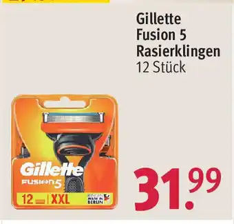 Rossmann Gillette Fusion  5 Rasierklingen Angebot