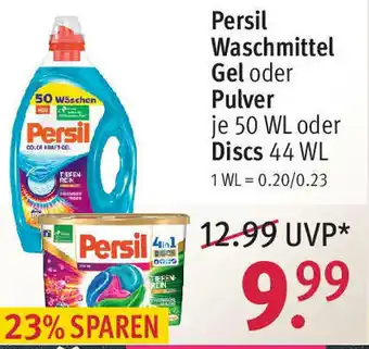 Rossmann Persil Waschmittel Gel oder Pulver oder Discs Angebot