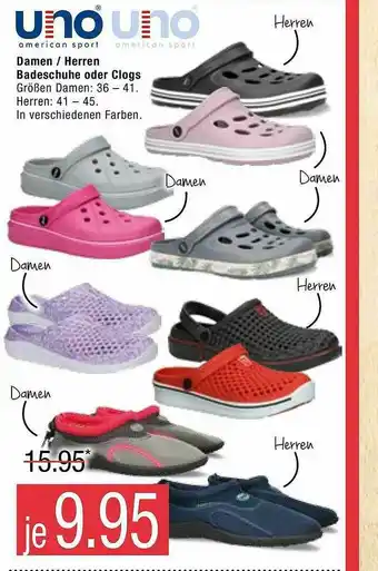 Marktkauf Uno Uno Damen Oder Herren Badeschuhe Oder Clogs Angebot