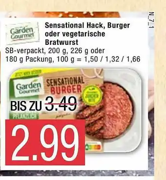 Marktkauf Garden Gourmet Sensational Hack, Burger Oder Vegetarische Bratwurst Angebot