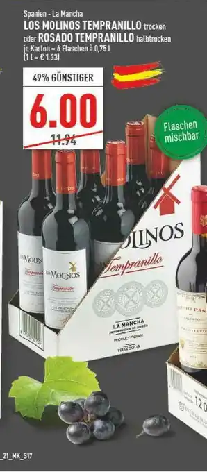 Marktkauf Los Molinos Tempranillo Oder Rosado Tempranillo Angebot