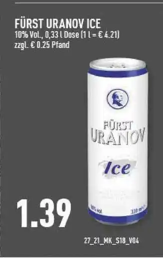 Marktkauf Fürst Uranov Ice Angebot