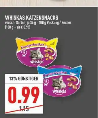 Marktkauf Whiskas Katzensnacks Angebot