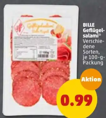 PENNY Bille Geflügelsalami 100g Angebot