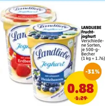 PENNY Landliebe Fruchtjoghurt 500g Becher Angebot