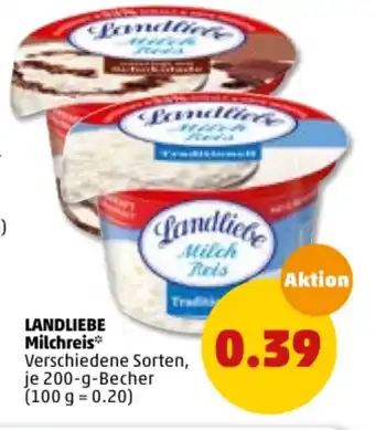 PENNY Landliebe Milchkreis 200g Becher Angebot