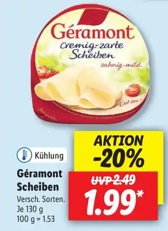 Lidl Géramont Scheiben 130g Angebot