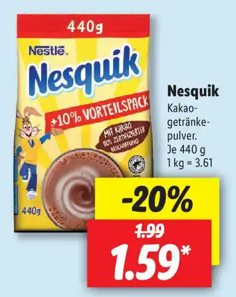 Lidl Nesquik 440g Angebot