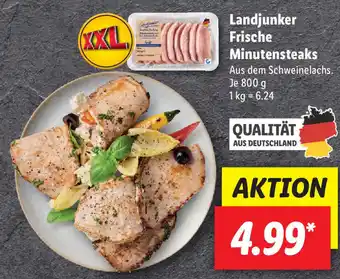 Lidl Landjunker Frische Minutensteaks 800g Angebot