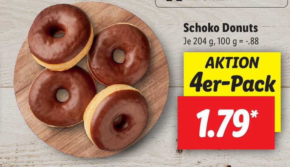 Schoko Donuts 204g Angebot bei Lidl