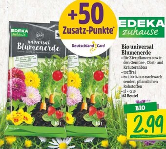 NP Discount Edeka zuhause Bio Universal Blumenerde 16L Beutel Angebot