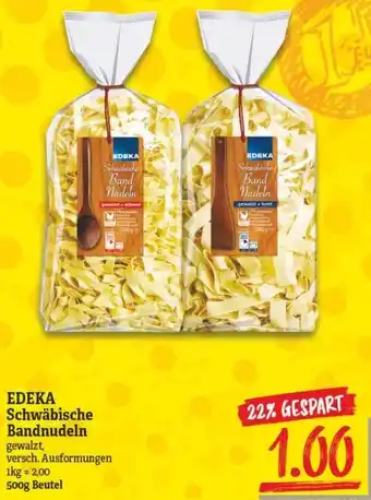 NP Discount Edeka Schwäbische Bandnudeln 500g Beutel Angebot