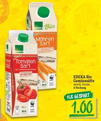 NP Discount Edeka Bio Gemüsesäfte 1L Angebot