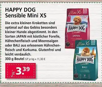 Kiebitzmarkt Happy dog sensible mix xs Angebot