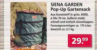 Kiebitzmarkt Siena garden pop-up gartensack Angebot