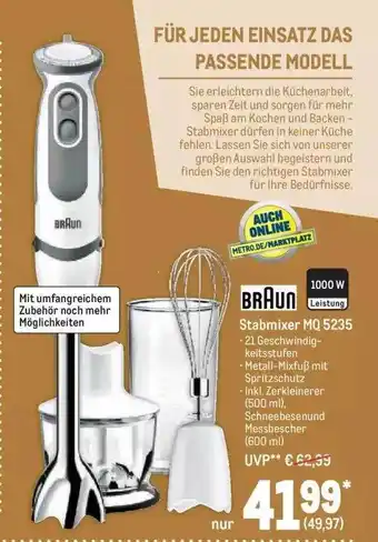 METRO Braun stabmixer mq5235 Angebot