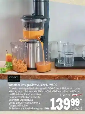 METRO Caso entsafter design slow juicer sjw500 Angebot