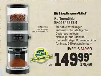 METRO Kitchenaid kaffeemühle 5kcg8433ebm Angebot