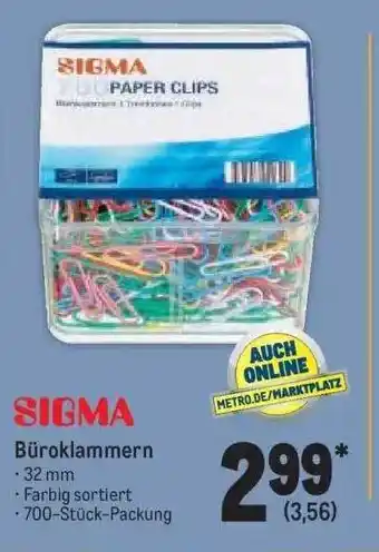 METRO Sigma büroklammern Angebot