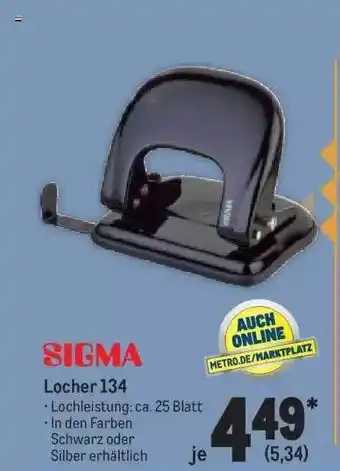 METRO Sigma locher 134 Angebot