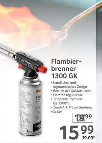 Selgros Flambierbrenner 1300 gk Angebot